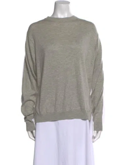 Pre-owned Tibi Bateau Neckline Long Sleeve Sweatshirt In White