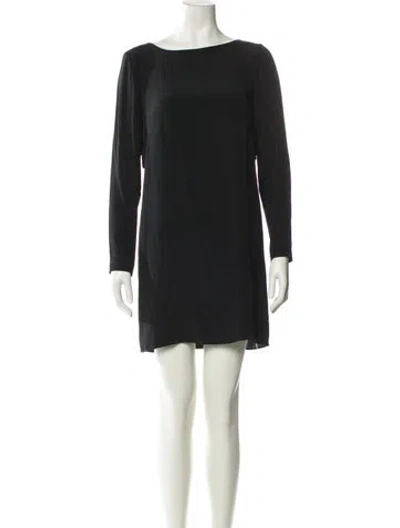 Pre-owned Tibi Bateau Neckline Mini Dress In Black