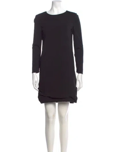 Pre-owned Tibi Bateau Neckline Mini Dress In Black