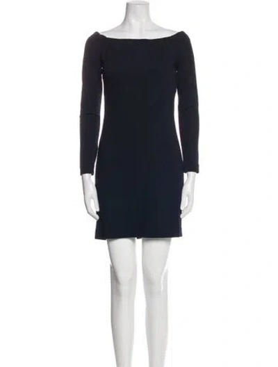 Pre-owned Tibi Bateau Neckline Mini Dress In Blue