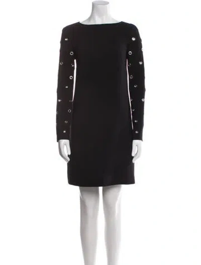 Pre-owned Tibi Bateau Neckline Mini Dress In Blue