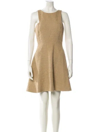 Pre-owned Tibi Bateau Neckline Mini Dress In Brown