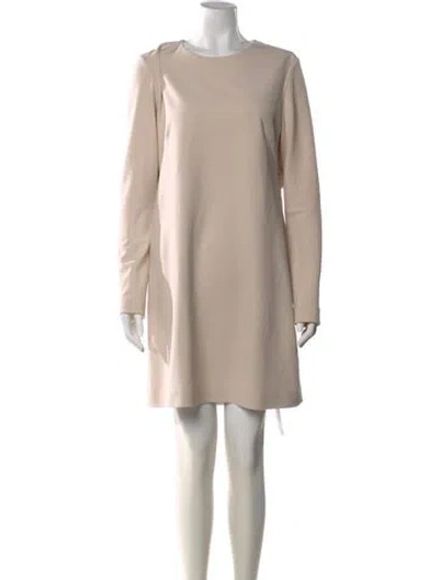 Pre-owned Tibi Bateau Neckline Mini Dress In Neutral