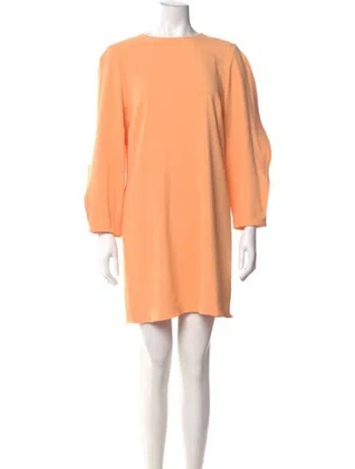 Pre-owned Tibi Bateau Neckline Mini Dress In Orange