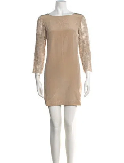 Pre-owned Tibi Bateau Neckline Mini Dress In Pink