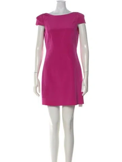 Pre-owned Tibi Bateau Neckline Mini Dress In Pink