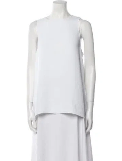 Pre-owned Tibi Bateau Neckline Sleeveless Top In Neutral