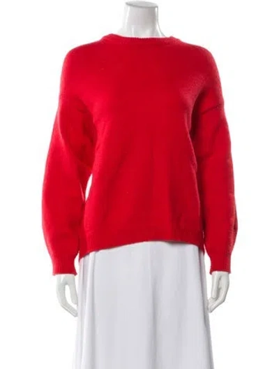 Pre-owned Tibi Bateau Neckline Sweater In Red