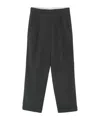Tibi Belt-loop Casual Pants In Black