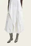 Tibi Bio Twill Bubble Skirt In Optic White