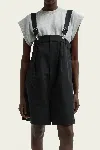 Tibi Bio Twill Overall Short In Black