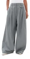 Tibi Bio Twill Triple Pleat Pants Grey In Gray
