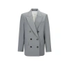Tibi Blazer With Cut-out Back In Grey
