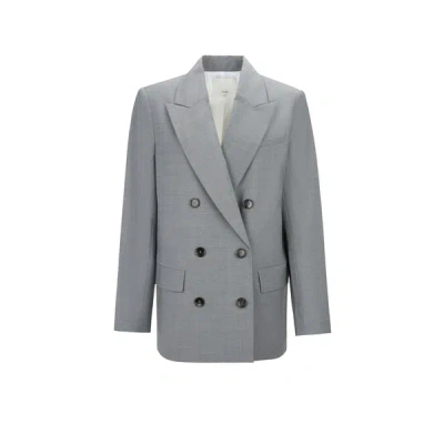 Tibi Blazer With Cut-out Back In Gray