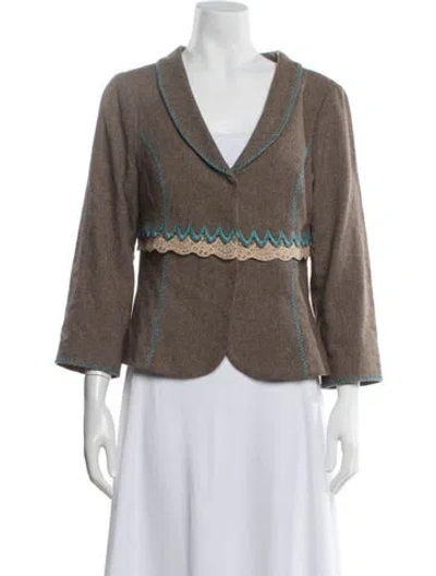 Pre-owned Tibi Blazer In Brown