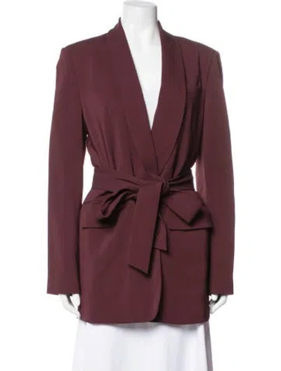 Pre-owned Tibi Blazer In Burgundy