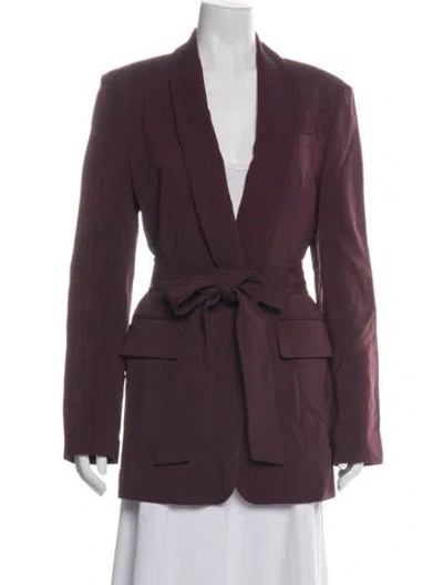 Pre-owned Tibi Blazer In Burgundy