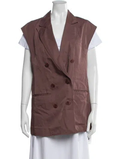Pre-owned Tibi Blazer In Burgundy