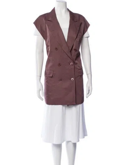 Pre-owned Tibi Blazer In Burgundy