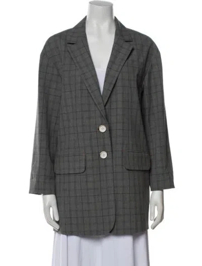 Pre-owned Tibi Blazer In Gray
