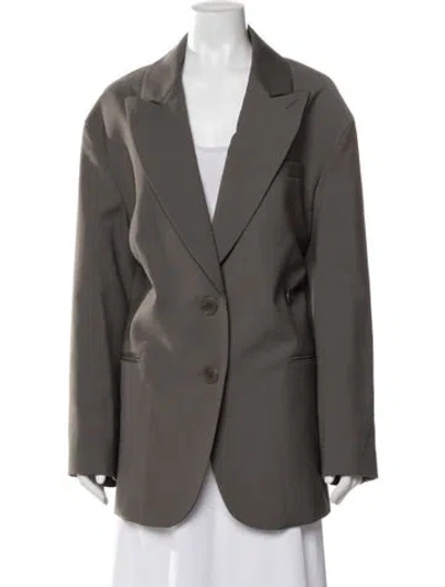 Pre-owned Tibi Blazer In Gray