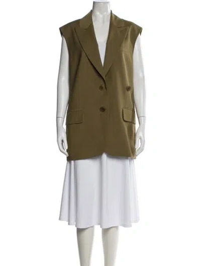 Pre-owned Tibi Blazer In Green