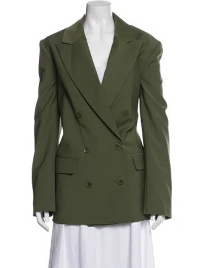 Pre-owned Tibi Blazer In Green