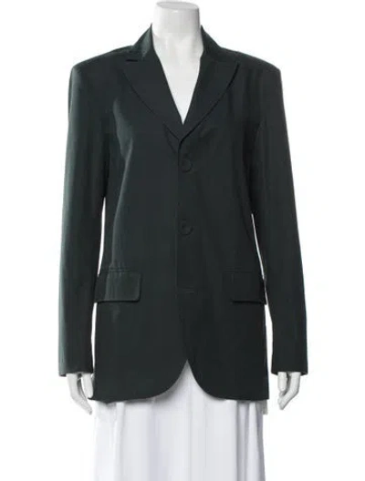 Pre-owned Tibi Blazer In Green