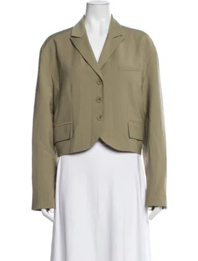 Pre-owned Tibi Blazer In Green