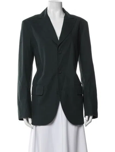 Pre-owned Tibi Blazer In Green
