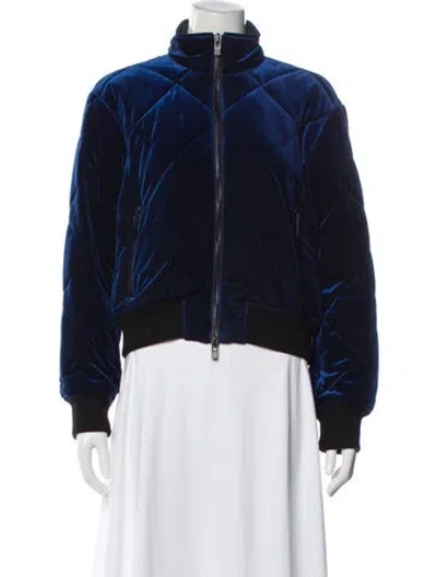Pre-owned Tibi Bomber Jacket In Blue