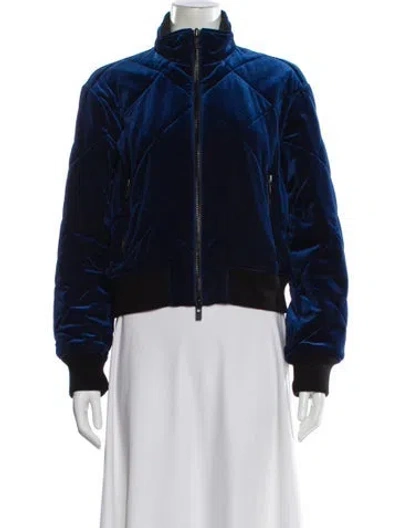 Pre-owned Tibi Bomber Jacket In Blue