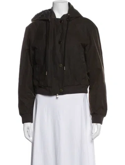 Pre-owned Tibi Bomber Jacket In Green