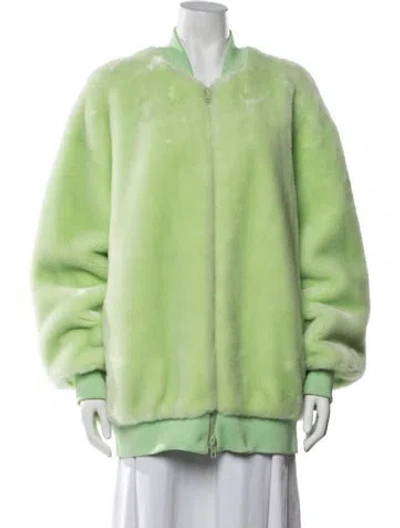 Pre-owned Tibi Bomber Jacket In Green