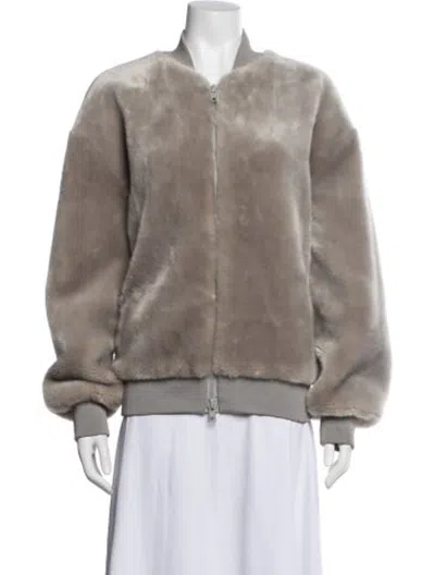 Pre-owned Tibi Bomber Jacket In Grey
