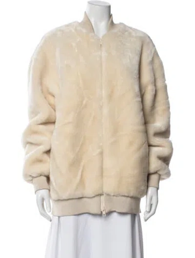 Pre-owned Tibi Bomber Jacket In Neutrals