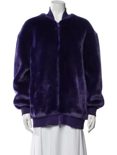 Pre-owned Tibi Bomber Jacket In Purple