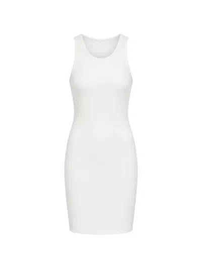 Tibi Bonded Sculpted Dress In White