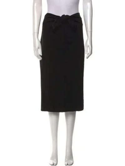 Pre-owned Tibi Bow Accents Knee-length Skirt In Black
