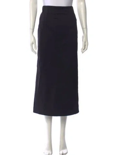 Pre-owned Tibi Bow Accents Midi Length Skirt In Black