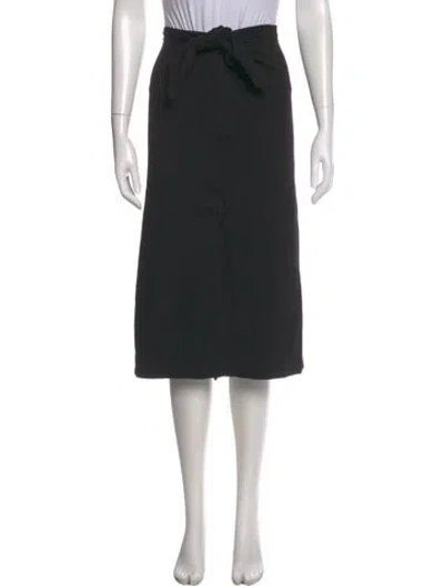 Pre-owned Tibi Bow Accents Midi Length Skirt In Black