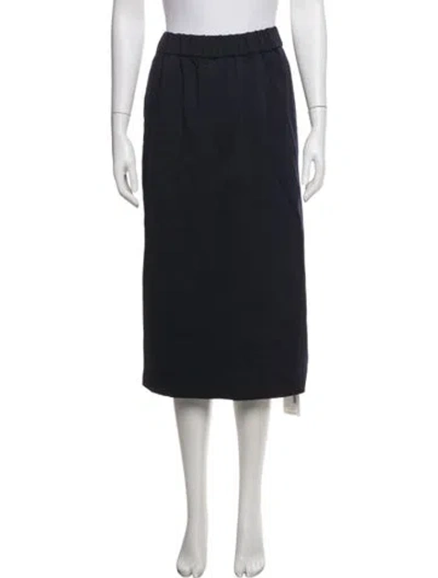 Pre-owned Tibi Bow Accents Midi Length Skirt In Blue