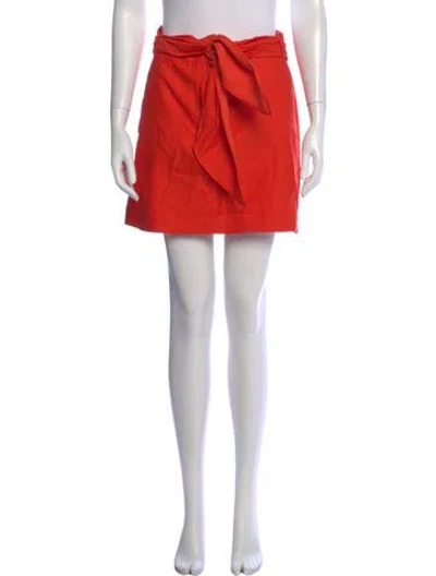 Pre-owned Tibi Bow Accents Mini Skirt W/ Tags In Orange