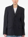 Tibi Button-fastening Single-breasted Blazer In Blue