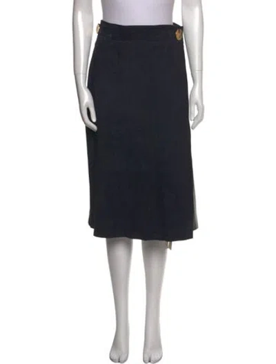Pre-owned Tibi Calfskin Knee-length Skirt In Blue