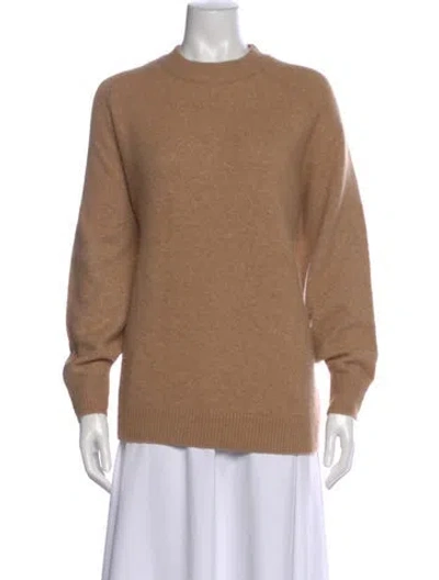 Pre-owned Tibi Camel Hair Crew Neck Sweater In Neutral