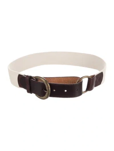 Pre-owned Tibi Canvas Waist Belt In Brown/neutrals
