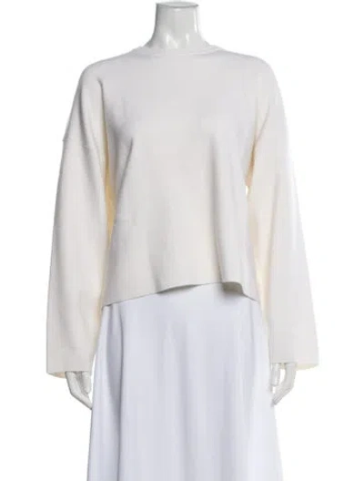 Pre-owned Tibi Cashmere Bateau Neckline Sweater W/ Tags In White