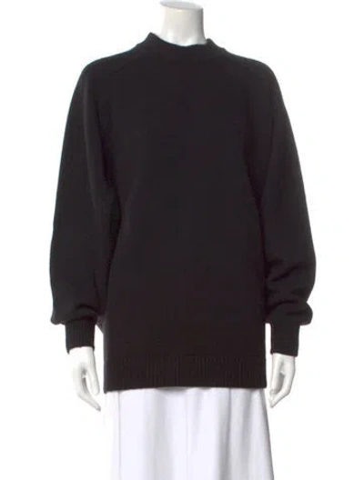Pre-owned Tibi Cashmere Crew Neck Sweater In Black