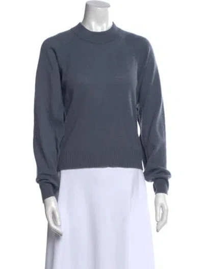 Pre-owned Tibi Cashmere Crew Neck Sweater In Blue